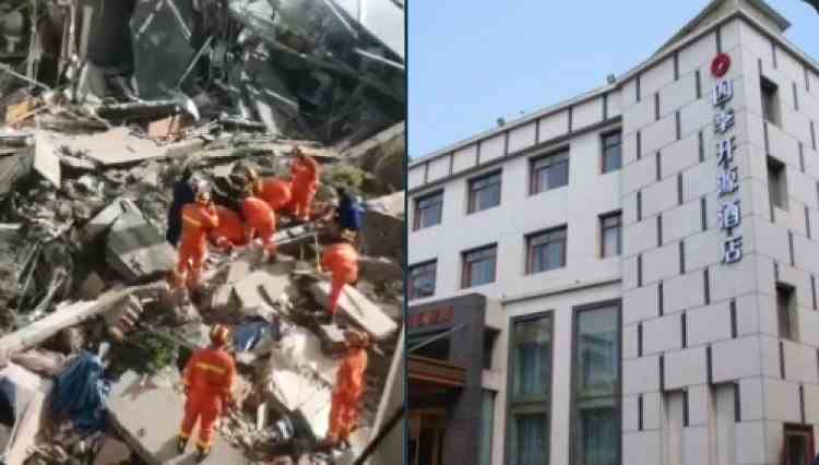VIDEO: Cel puțin o persoană a murit după ce un hotel s-a prăbușit în China