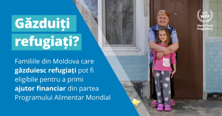 O nouă rundă de ajutor financiar pentru familiile din Moldova care găzduiesc refugiați