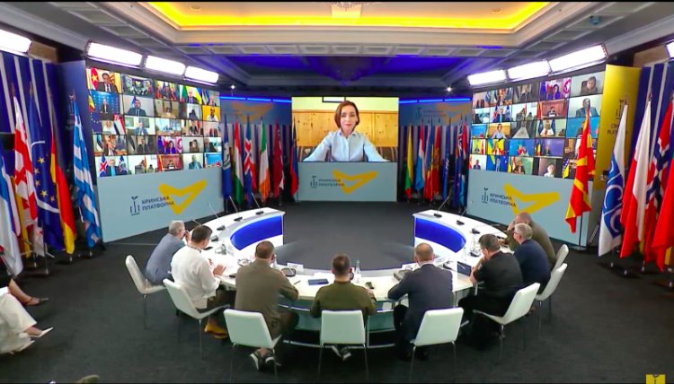 Președinta Maia Sandu și-a reafirmat, la Summitul „Platforma Crimeea”, susținerea pentru suveranitatea și integritatea teritorială a Ucrainei