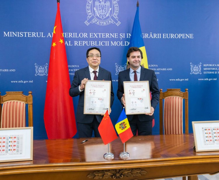 La MAEIE s-a pus în circulație ștampila poștală specială „30 de ani de relații diplomatice Republica Moldova – Republica Populară Chineză”