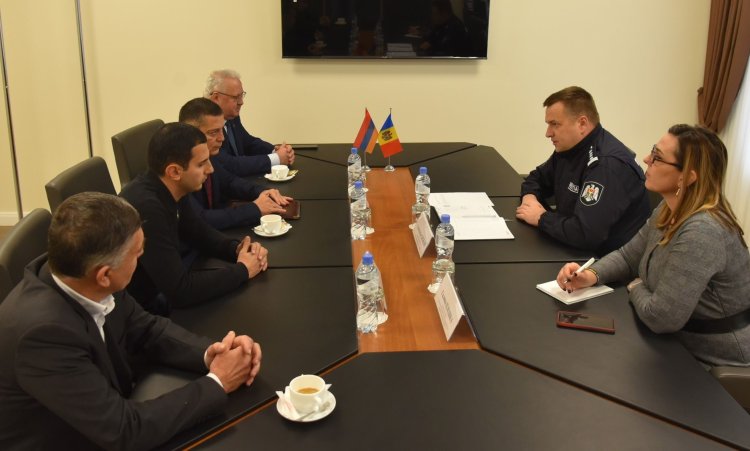 Asociația Internațională a Polițiștilor (IPA) din Moldova și Armenia în vizită la Inspectoratul General al Poliției
