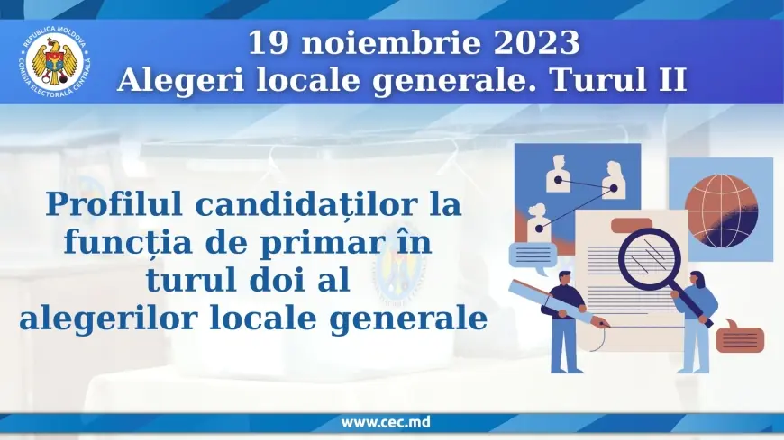 CEC prezintă profilul candidaților la funcția de primar în cadrul turului doi al alegerilor locale generale din 19 noiembrie 2023